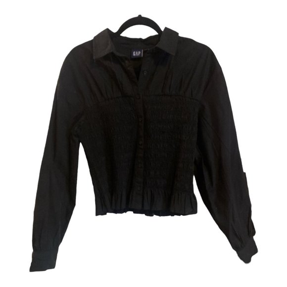 Chic GAP Women's Smocked Peplum Shirt - Size M - Picture 2 of 4